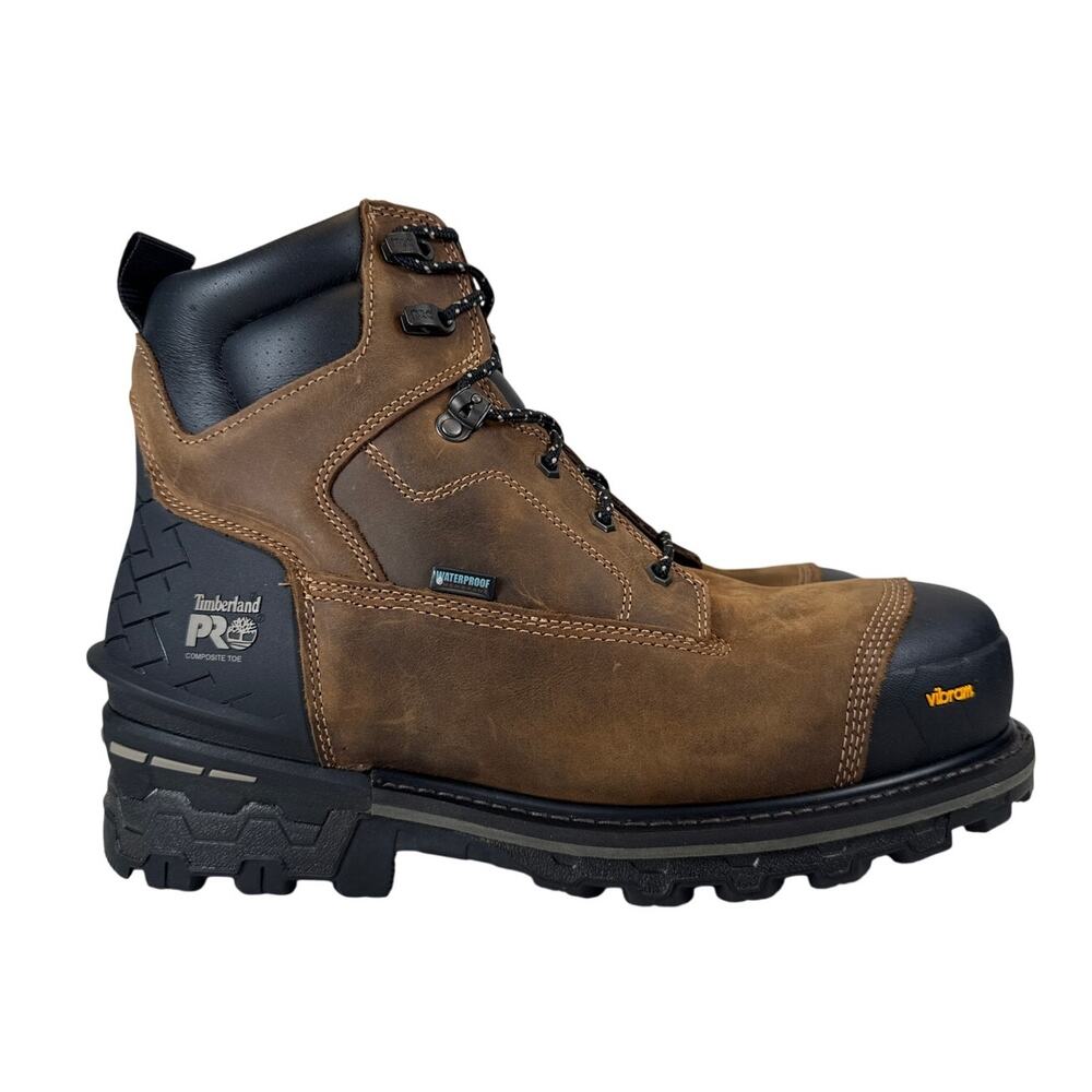 Timberland PRO Boondock Work Boots Mens 13 M Composite Toe Brown Leather A43GY‎